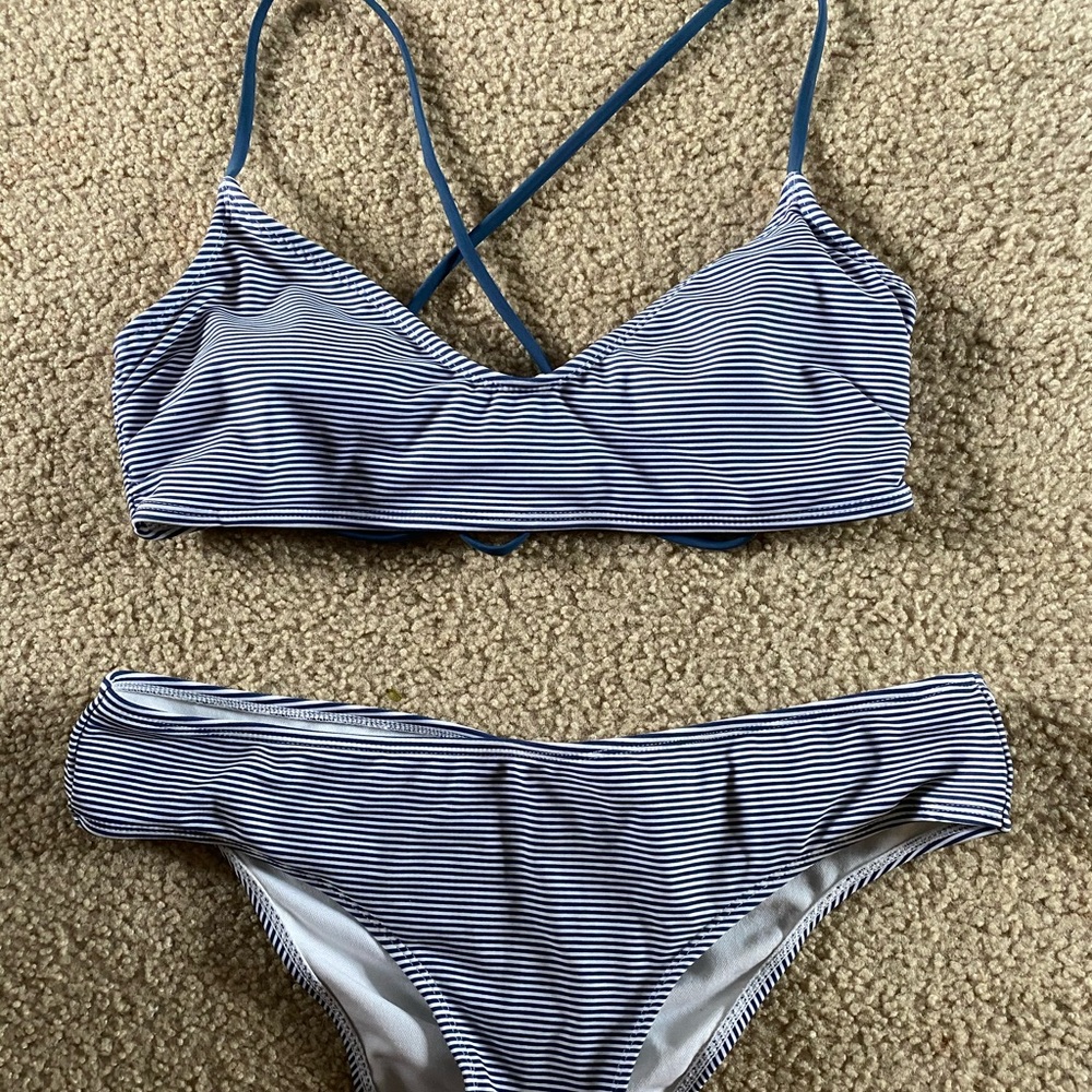 Stripped Bikini Set